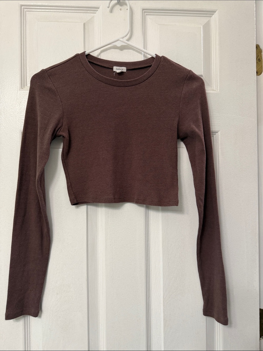 Garage Cropped Long-Sleeve Top size Small